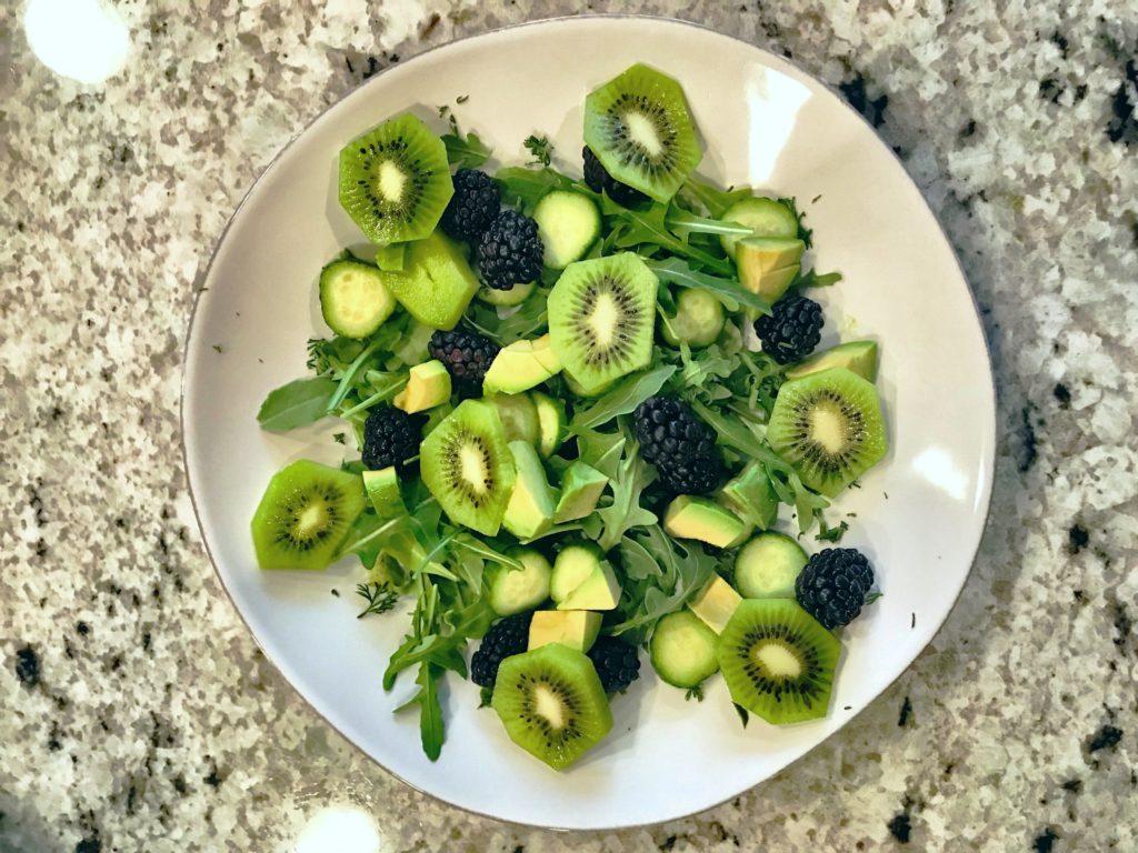 Kiwi Salad with Fruits and Veggies